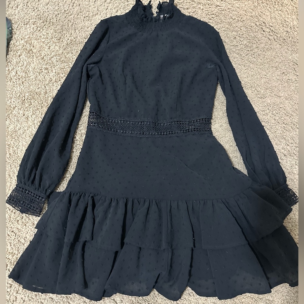 Showpo mini, high neck, lace waist dress US SIZE 2